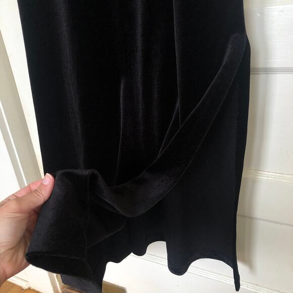 VTG 60s Kayser Velour Maxi Lounge Dress Nightgown Petite USA Gothic Vampirecore - Picture 7 of 13